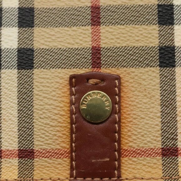 BURBERRY Nova Check Shoulder Bag PVC Leather Beige - Picture 12 of 16